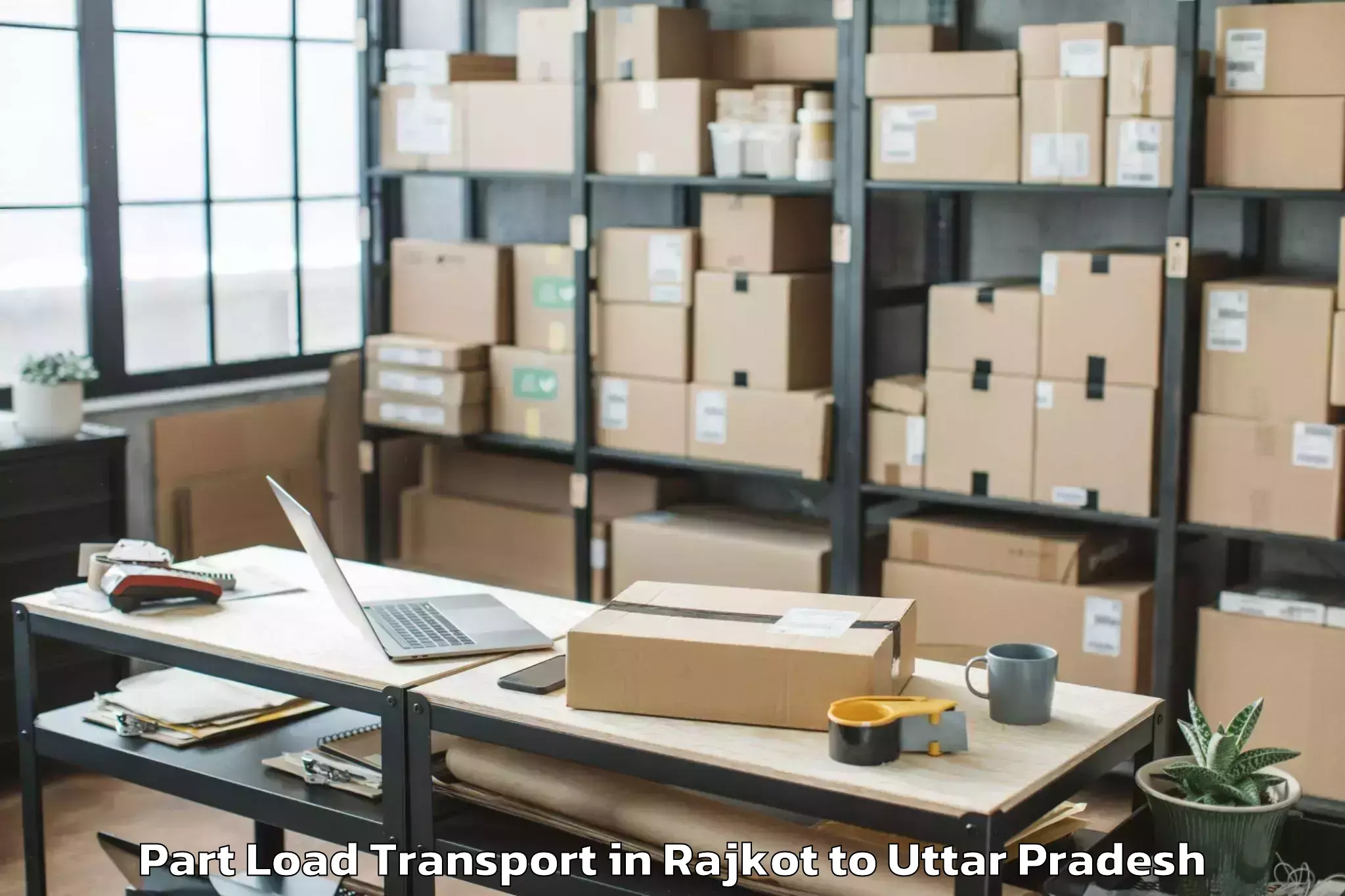 Book Your Rajkot to Maharishi University Lucknow Part Load Transport Today